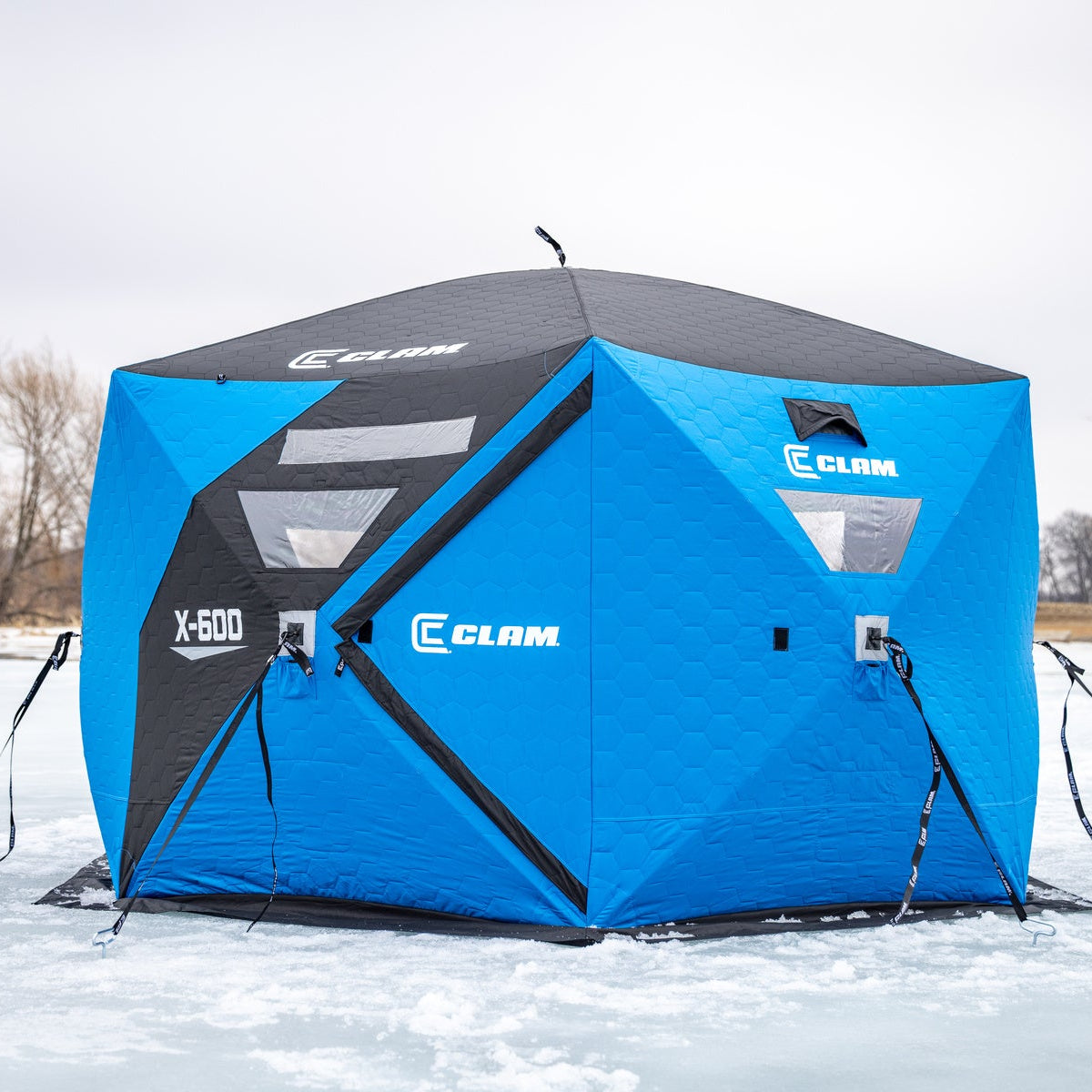 Clam X-600 Hub Shelter 5 Angler Capacity