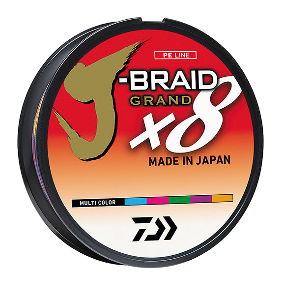 Daiwa J-Braid X8 Grand Braided Line Multi-Colour