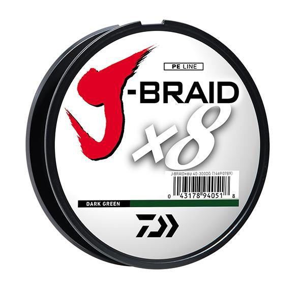 Daiwa J-Braid X8 Braided Line Dark Green