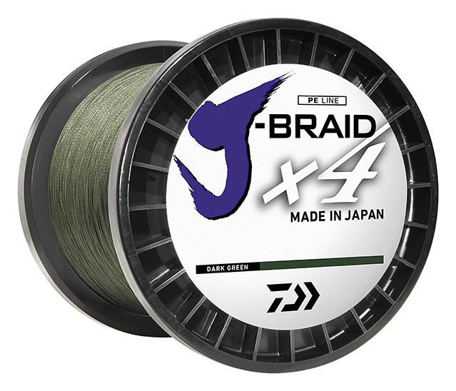 Ligne tressée Daiwa J-Braid X4 vert foncé