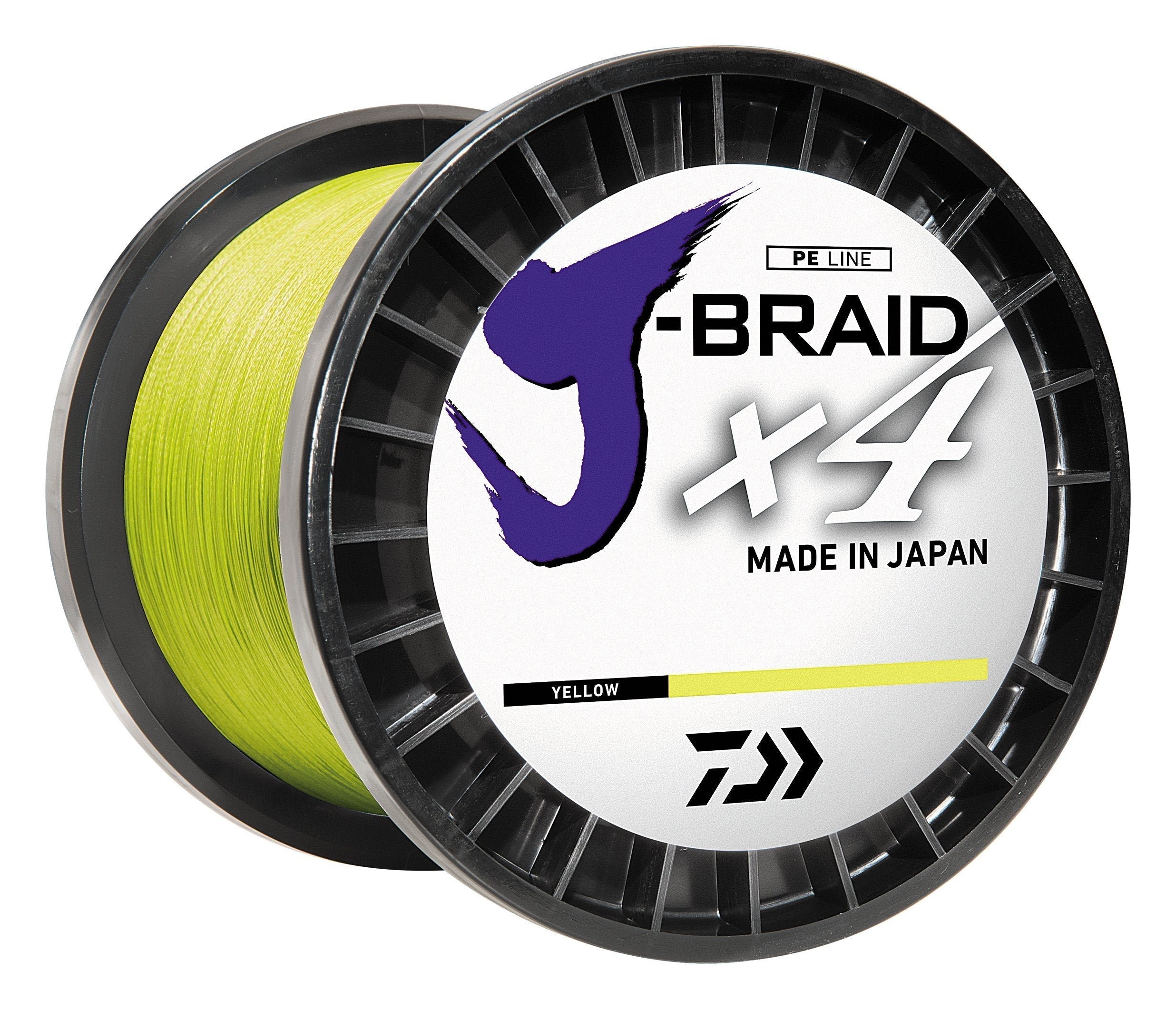 Daiwa J-Braid X4 Braided Line Fluorescent Yellow