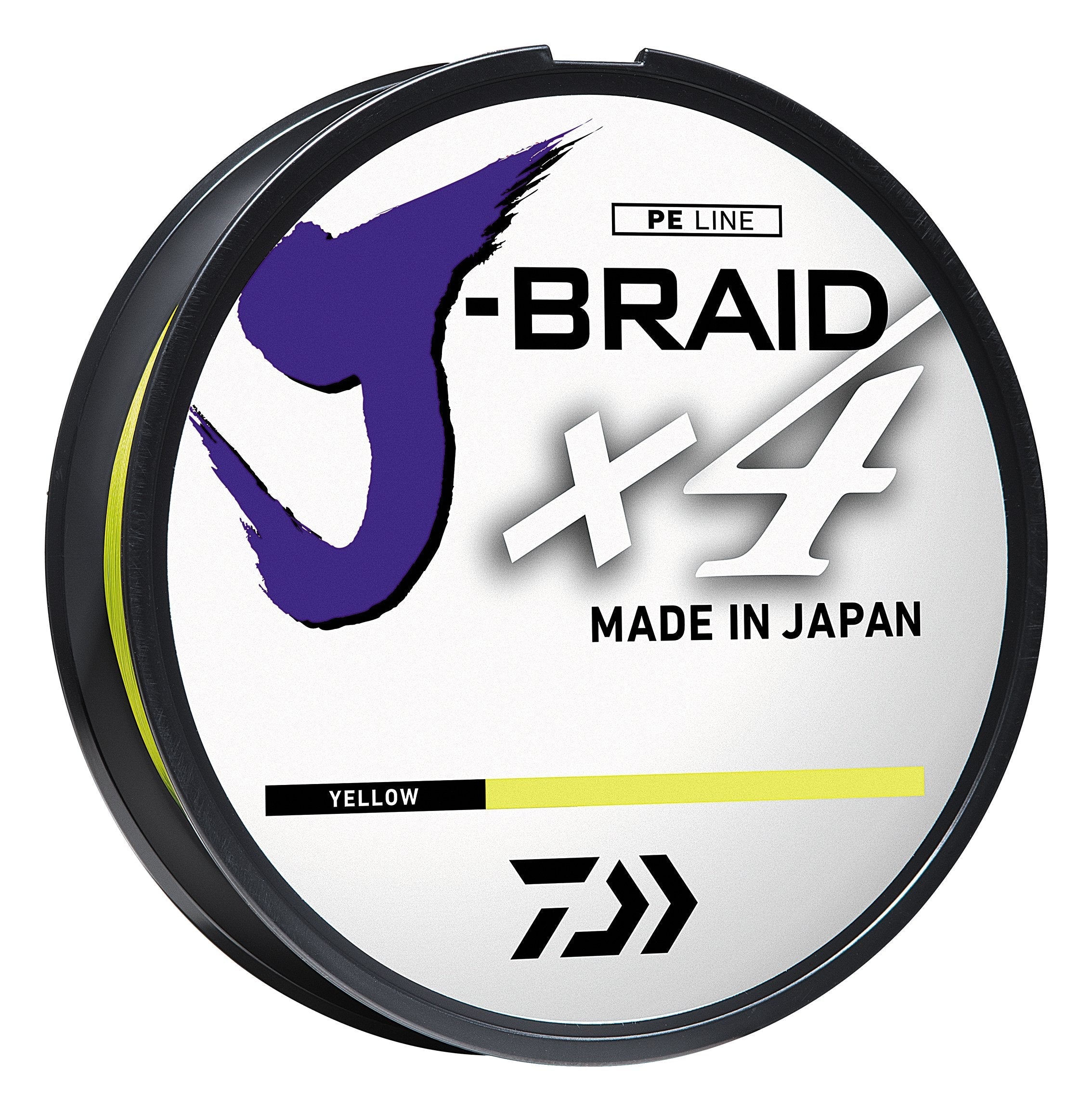 Daiwa J-Braid X4 Braided Line Fluorescent Yellow