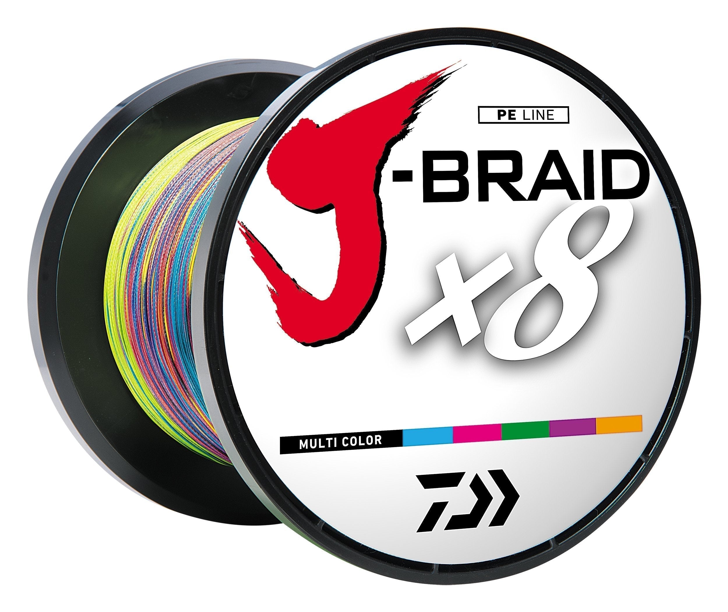 Daiwa J-Braid x8 Braided Line Multi-Colour