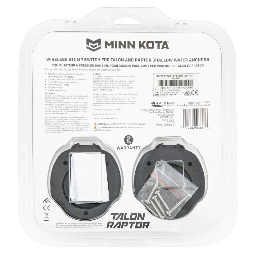 Minn Kota Raptor and Talon Wireless Stomp Switch - Bluetooth