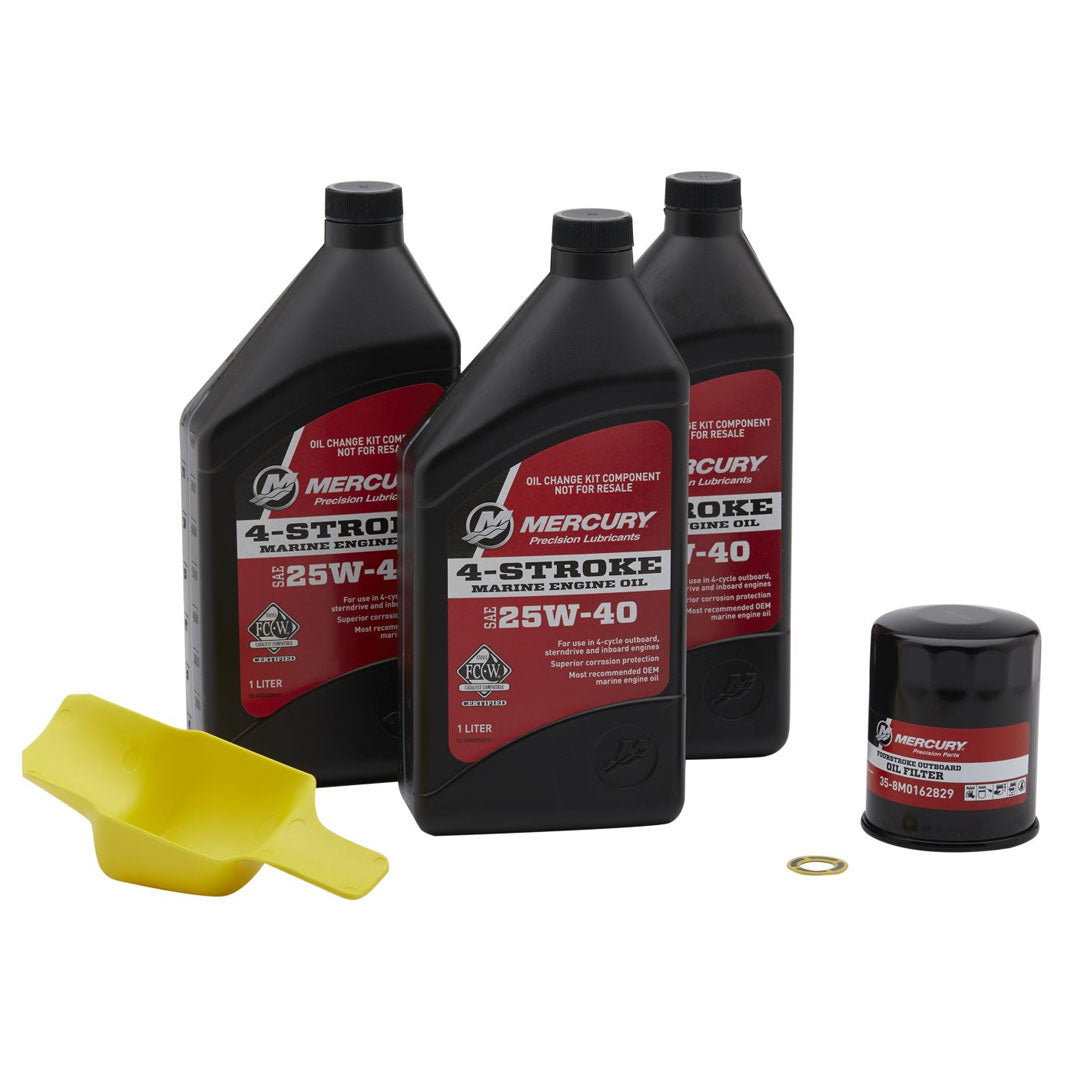 Mercury Marine OEM 25W40 Oil Change Kit
