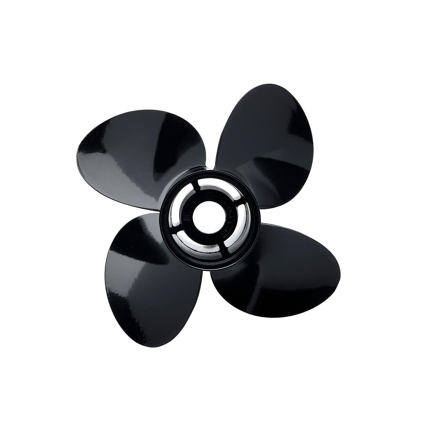 Quicksilver Nemesis 4-Blade Aluminum Propeller, 13.8" Diameter x 13" Pitch, Right Hand Rotation