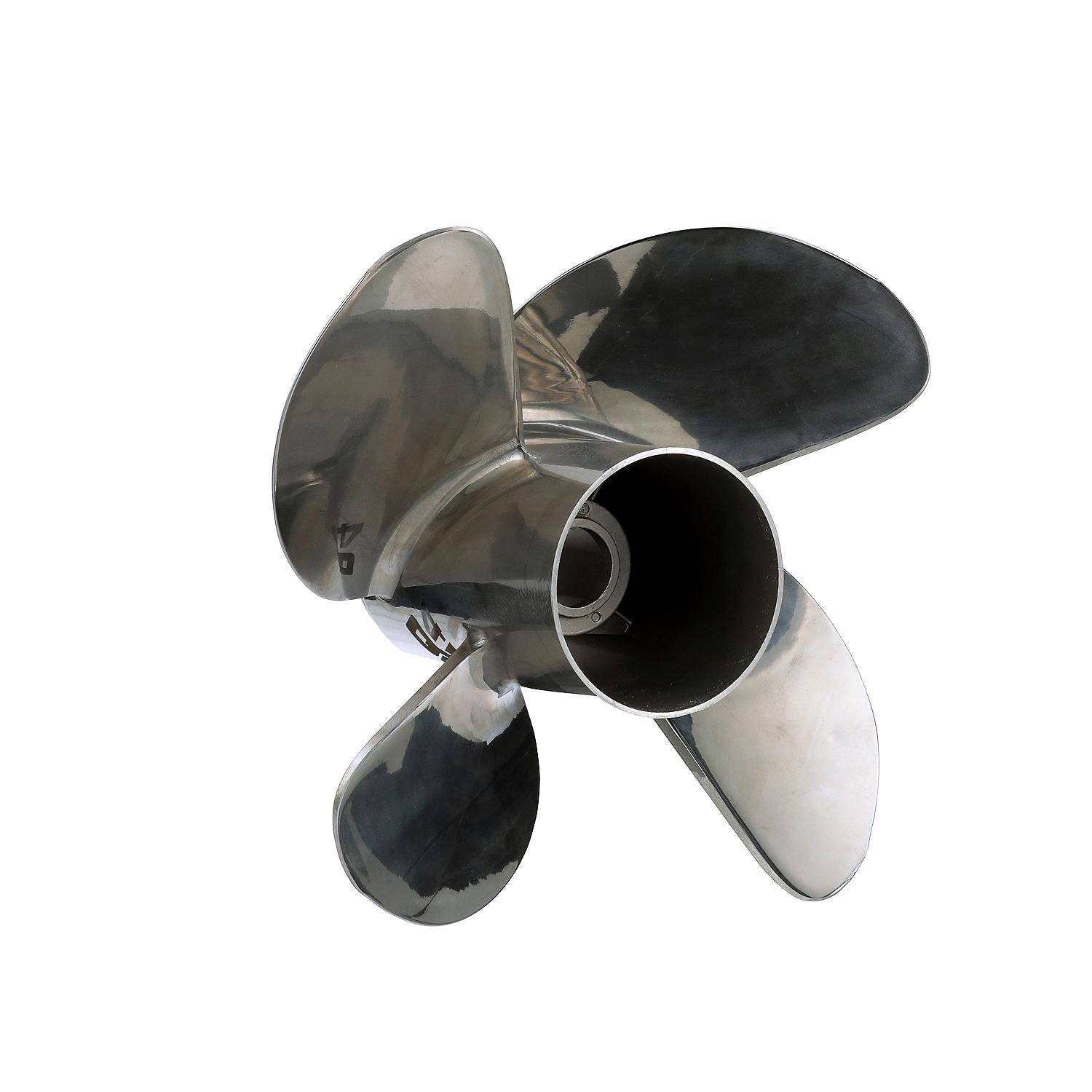 Quicksilver Q4 14.6" Diameter X 23" Pitch, 4-Blade Stainless Steel Propeller, Left Hand Rotation