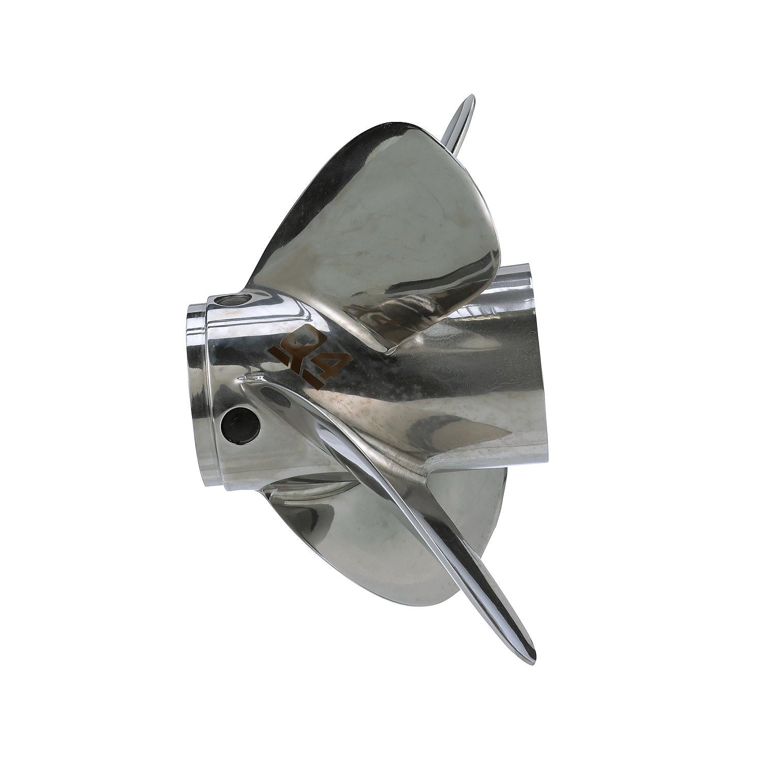 Quicksilver Q4 14.6" Diameter X 23" Pitch, 4-Blade Stainless Steel Propeller, Right Hand Rotation