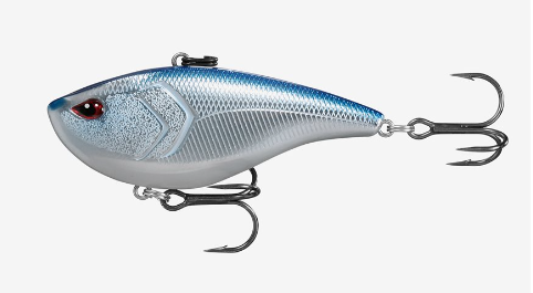 El Diablo - Crankbait sans bavette - 3-3/4 oz - Dos bleu chromé