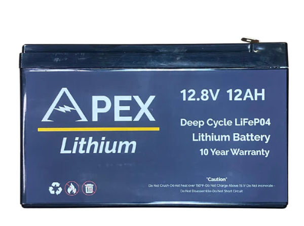 Batteries au lithium Apex 12 V 12 Ah