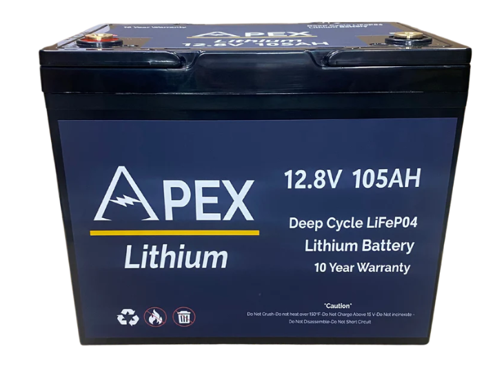 Batteries au lithium Apex 12 V 105 Ah Groupe 24