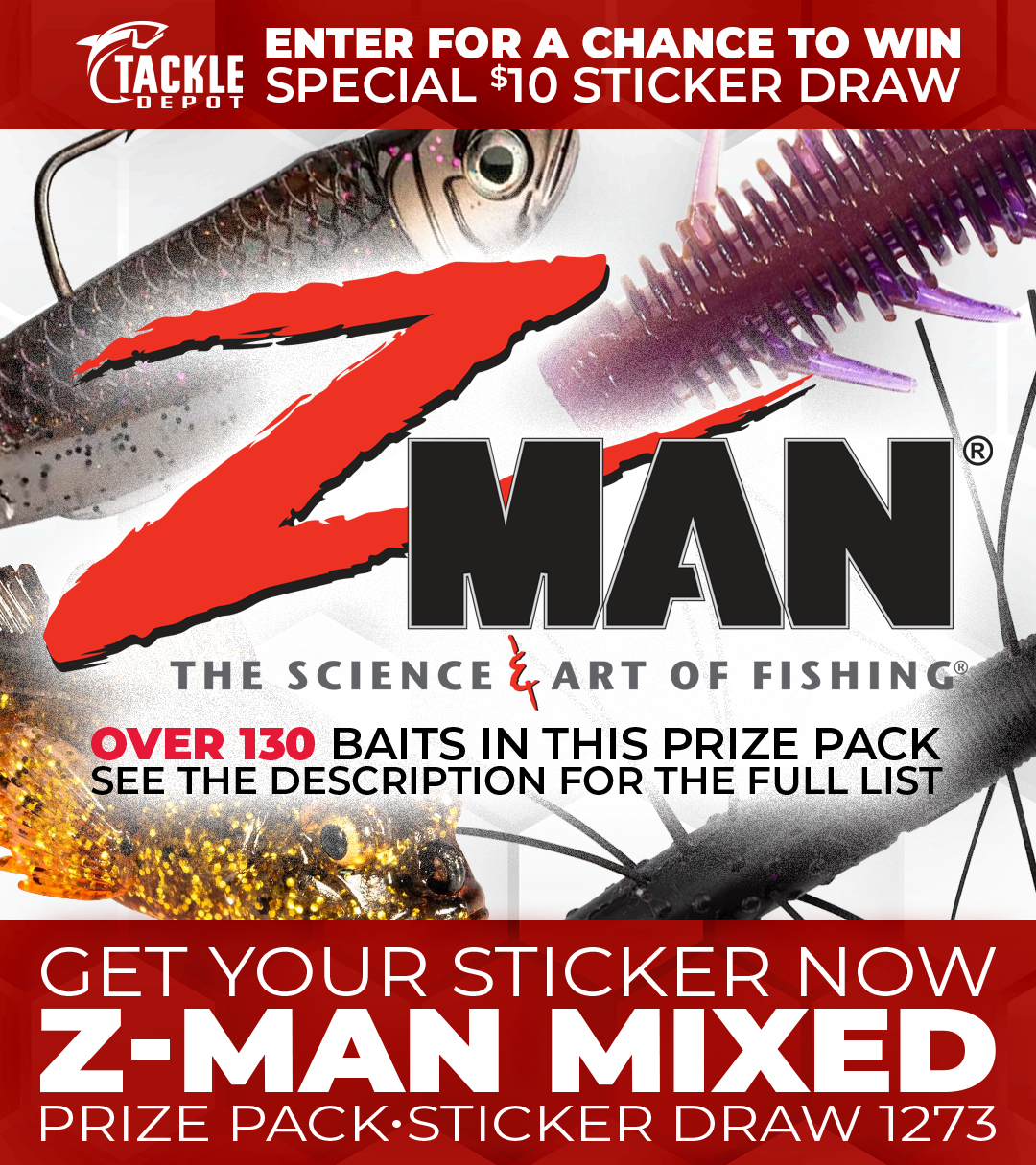 Tackle Depot Sticker Draw 1273