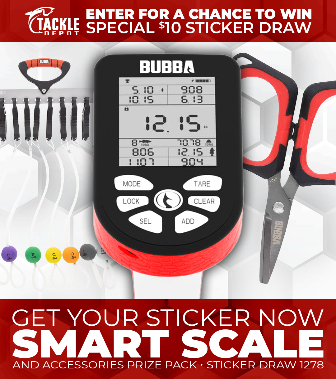Tackle Depot Sticker Draw 1278