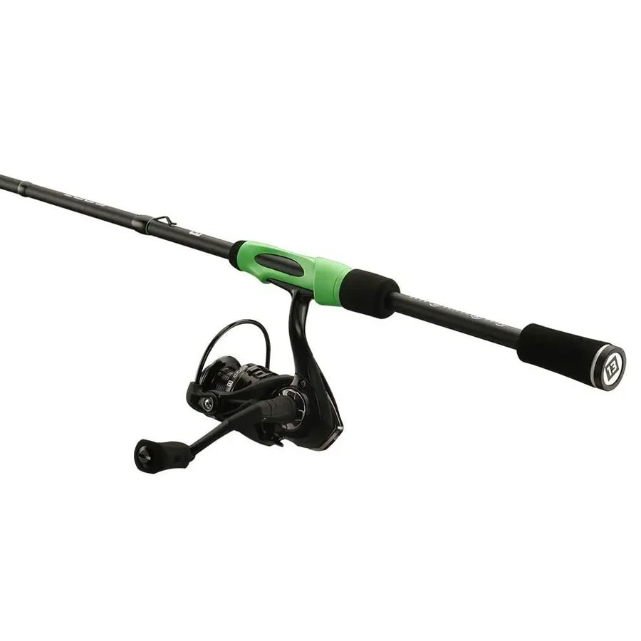Ensemble de moulinet spinning moyen Fishing Code Black 1,98 m (1 pièce)