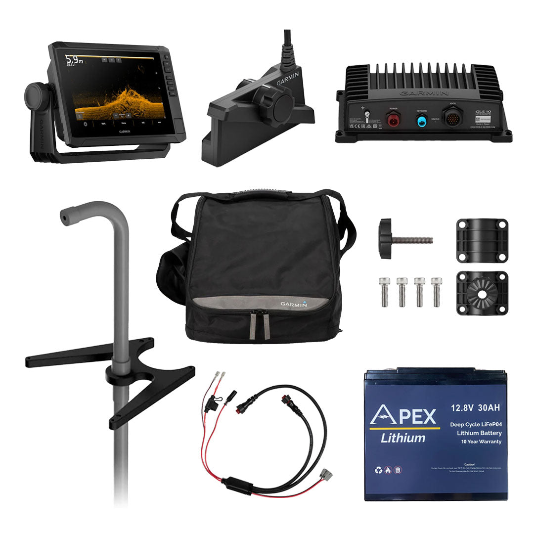 Garmin 95SV Livescope Ice Bundle with Garmin Bag and Pole