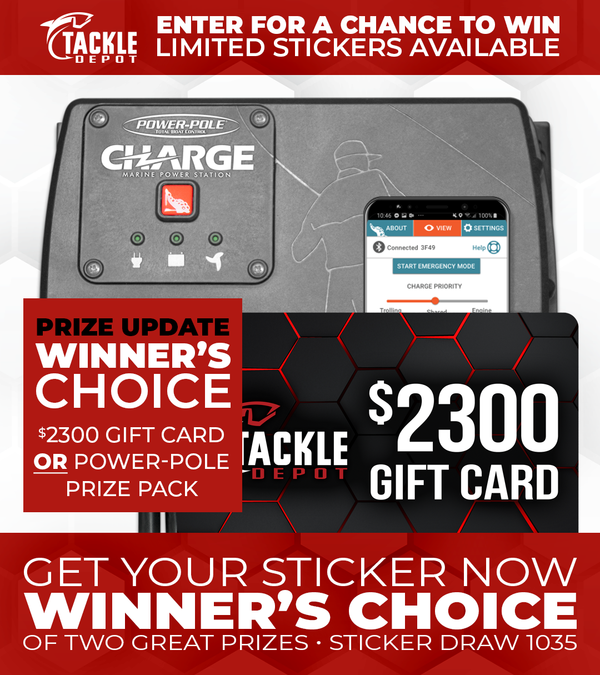 Stickers 1 to 100 - Tackle Depot Sticker Draw 1035