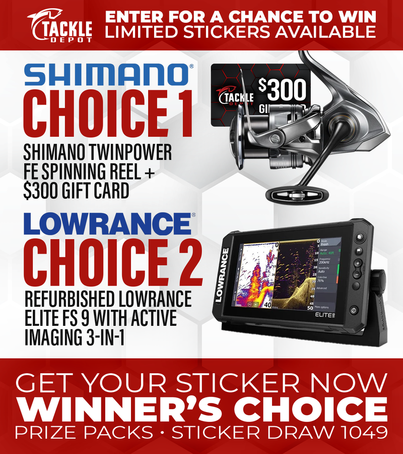 Tackle Depot Sticker Draw 1049