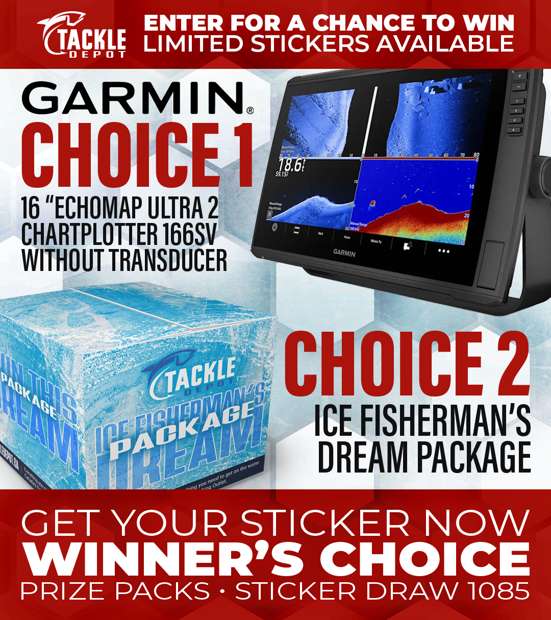 Stickers 1 to 100 - Tackle Depot Sticker Draw 1085