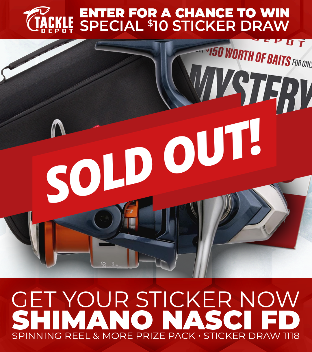 Tackle Depot Sticker Draw 1118