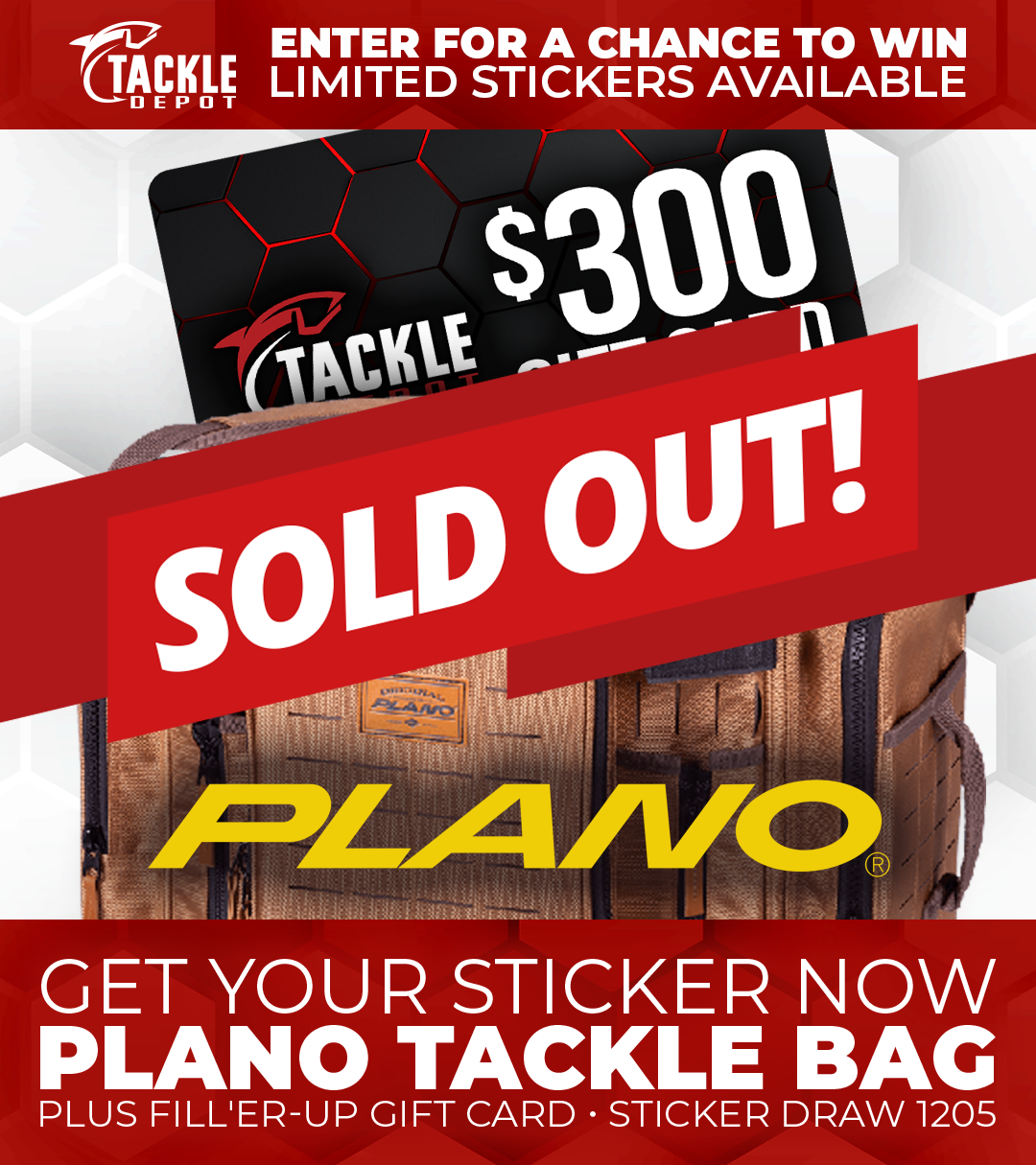 Tackle Depot Sticker Draw 1205