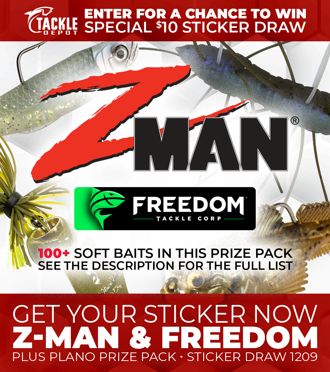 Tackle Depot Sticker Draw 1209