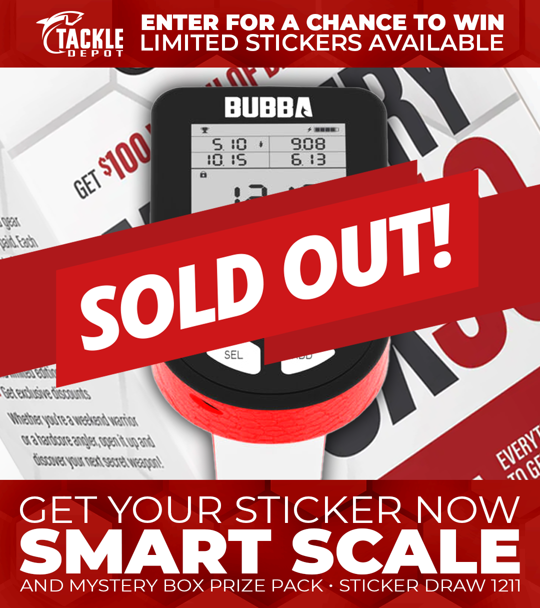 Tackle Depot Sticker Draw 1211