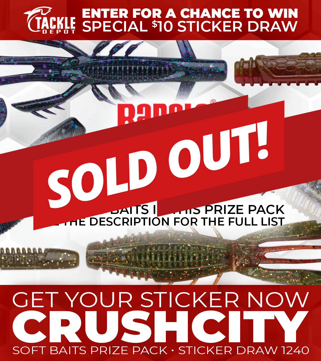Tackle Depot Sticker Draw 1240