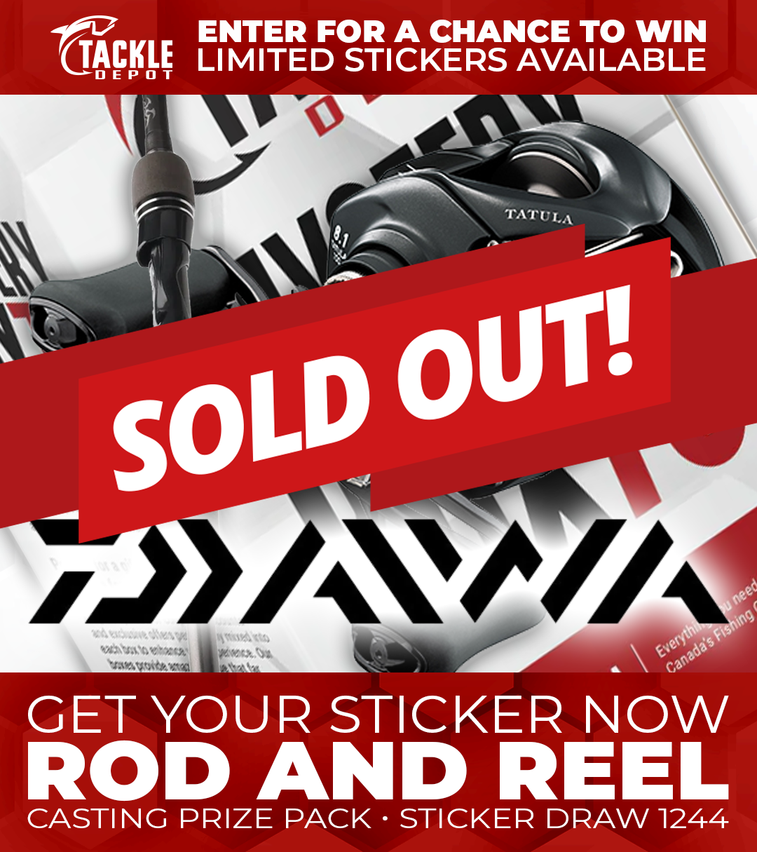 Tackle Depot Sticker Draw 1244