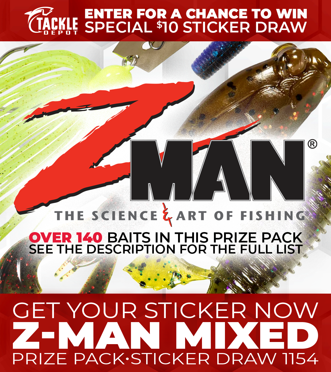 Tackle Depot Sticker Draw 1254