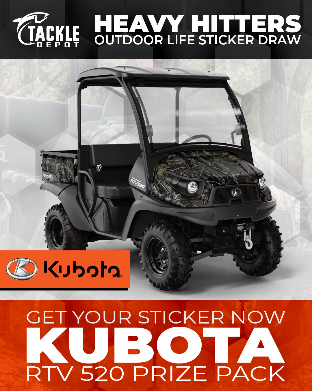 Stickers 1 to 250 - Tackle Depot Heavy Hitters Outdoor Life Sticker Draw