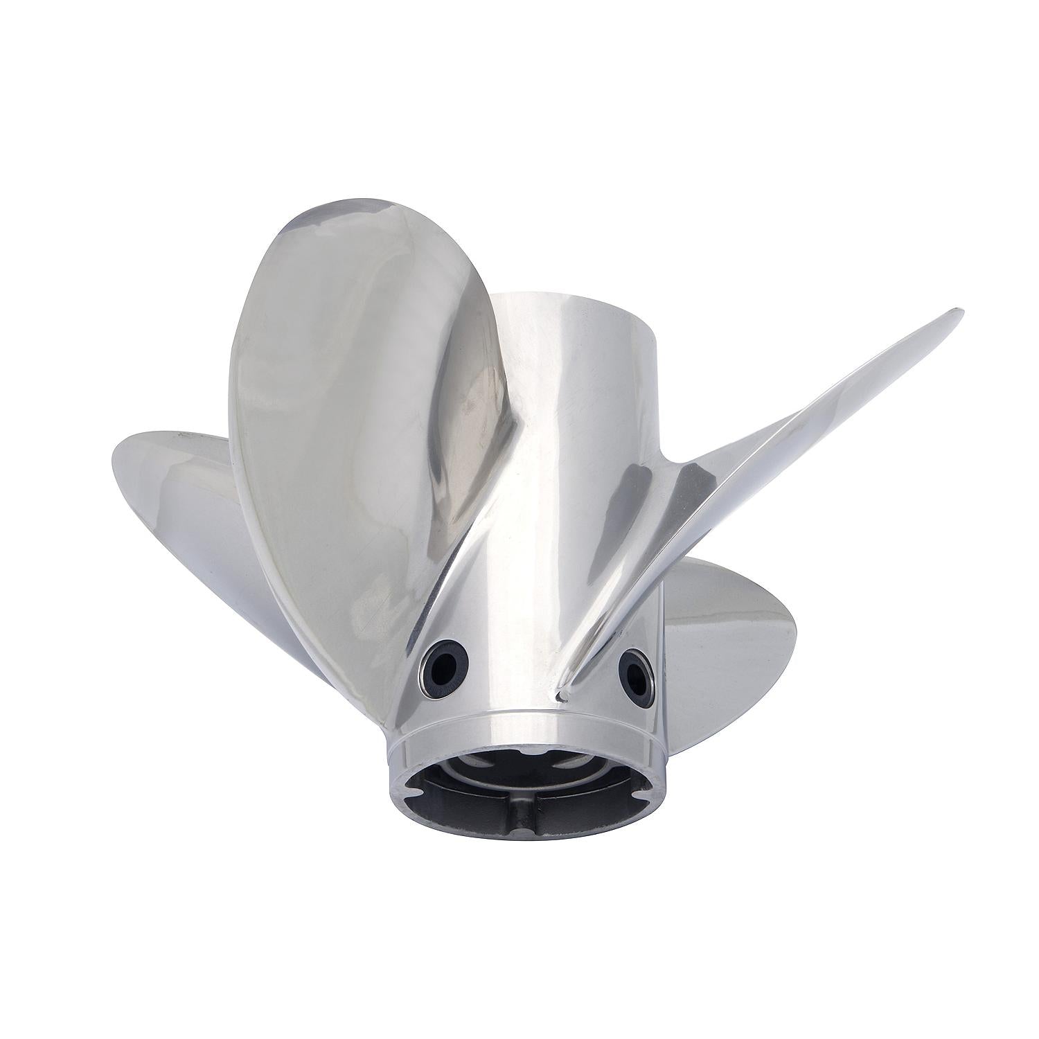 Mercury Trophy Plus 4-Blade Stainless Steel Propeller, 13.75" Diameter x 17" Pitch, Right Hand Rotation