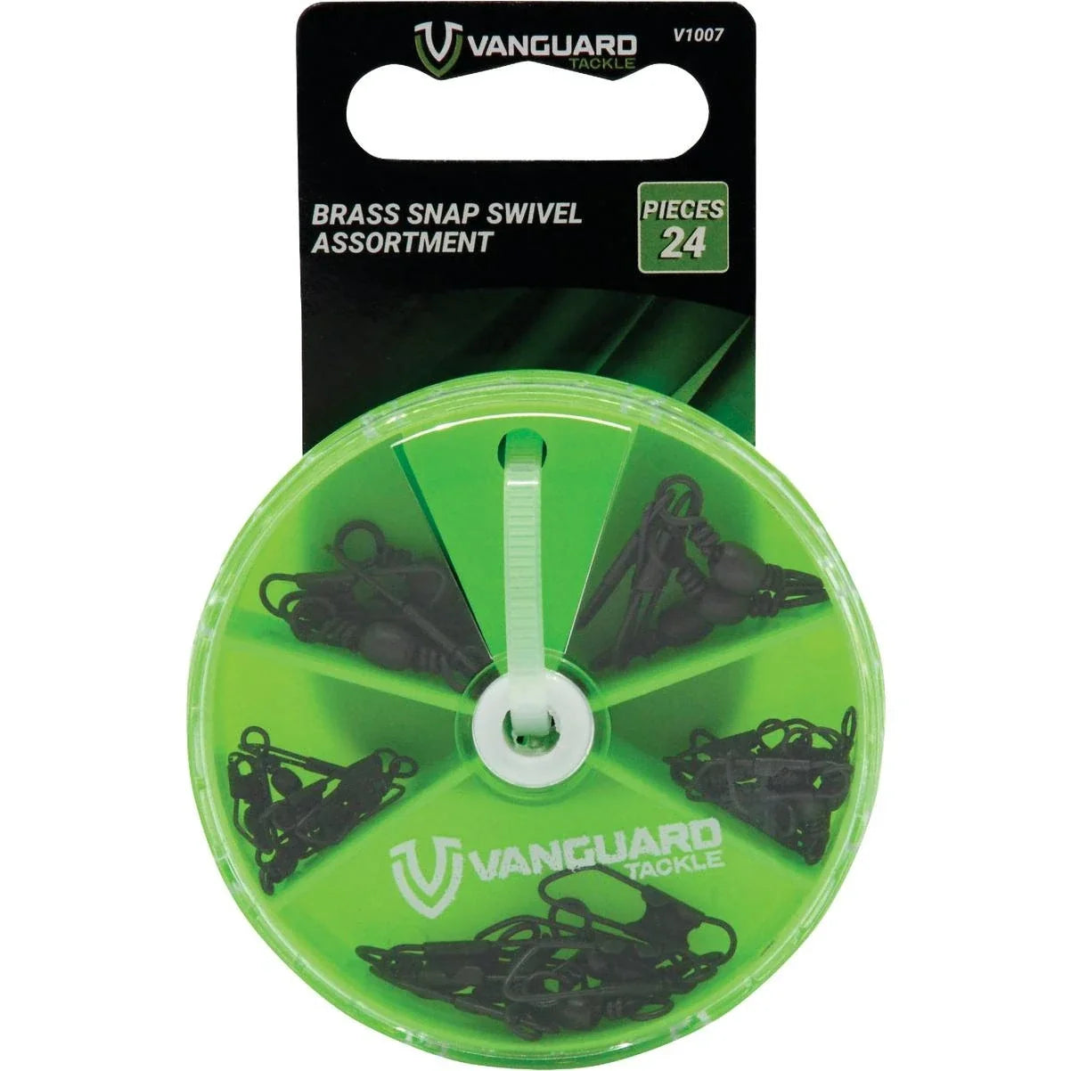 Vanguard Fishing Black Snap Swivel Assortment (24-piece)