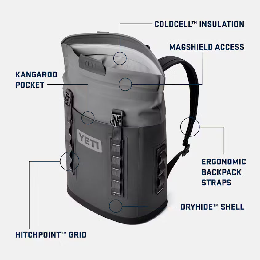 YETI Hopper M12 Backpack Soft Cooler Charcoal