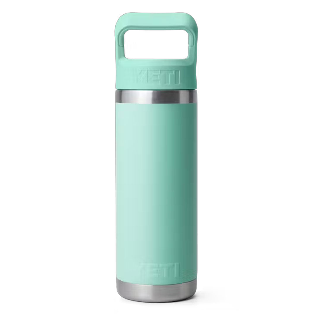 YETI Rambler 532 ml Water Bottle with Colour-Matched Straw Cap Seafoam