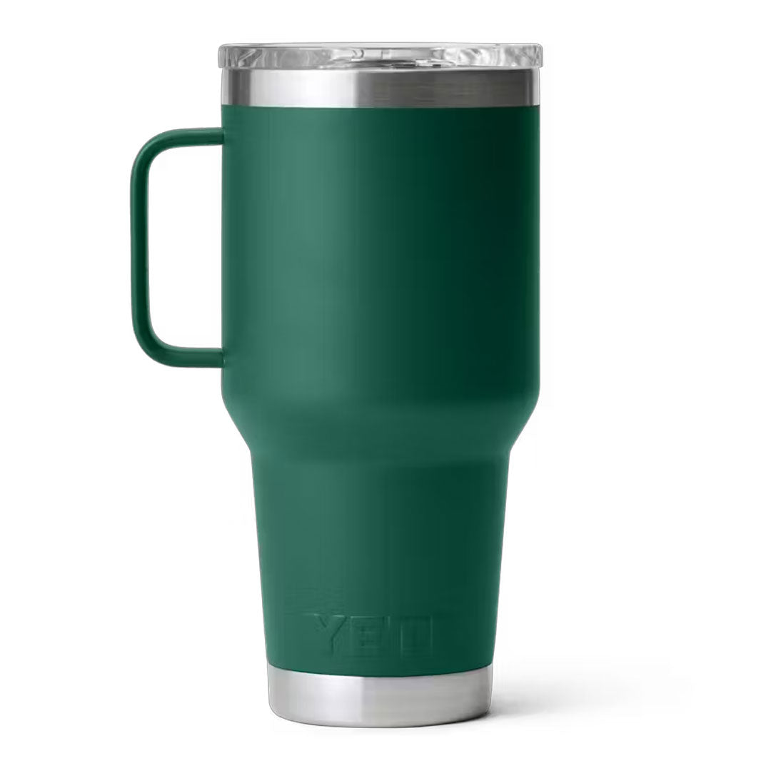 YETI Rambler 887 ML Travel Mug with Stronghold Lid Black Forest Green