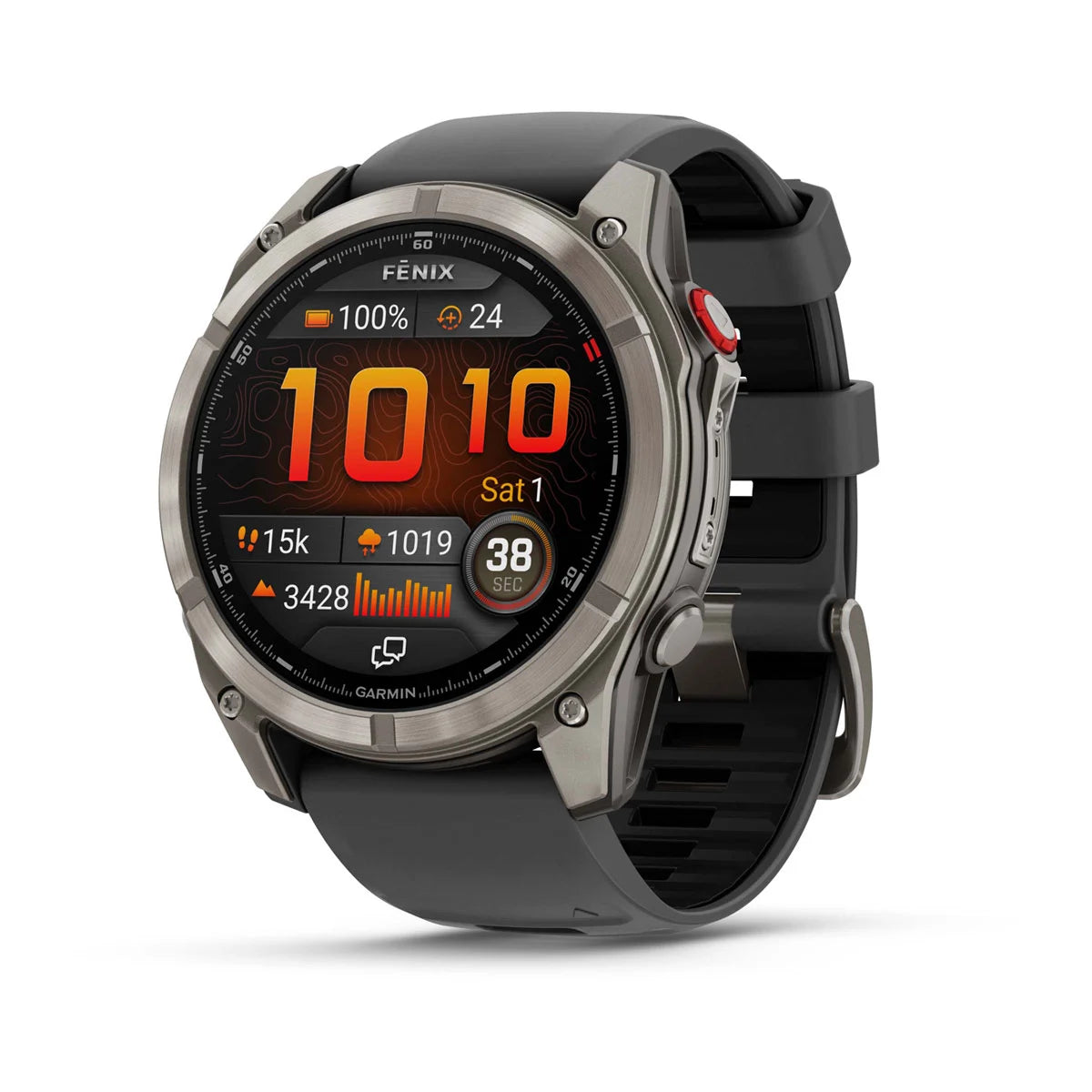 Garmin fēnix 8 Pro 51 mm AMOLED Sapphire Titanium with Graphite / Black Silicone Band