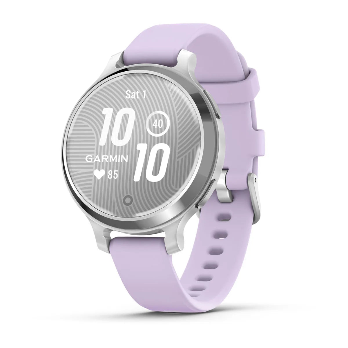 Garmin Lily 2 Active Silver with Purple Jasmine Silicone Band Smartwatch