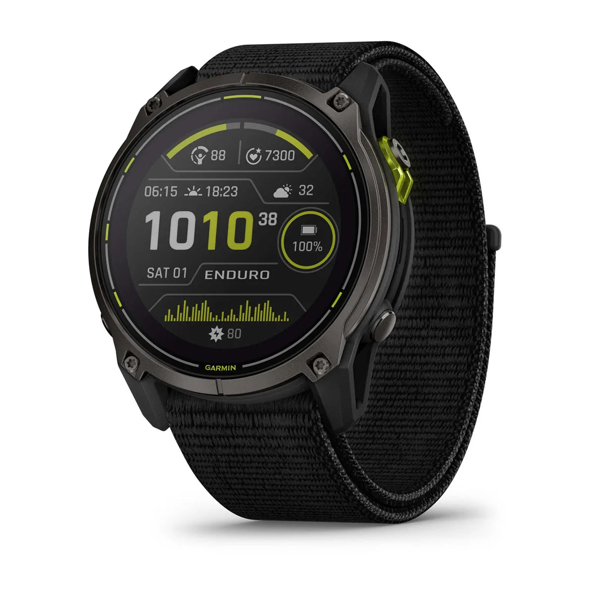 Garmin Enduro 3 Carbon Gray DLC Titanium with Black Ultrafit Nylon Strap