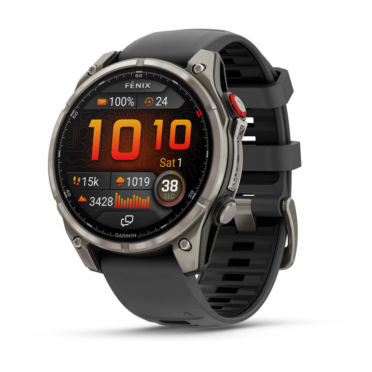 Garmin fēnix 8 Pro 47 mm AMOLED Sapphire Titanium with Graphite / Black Silicone Band