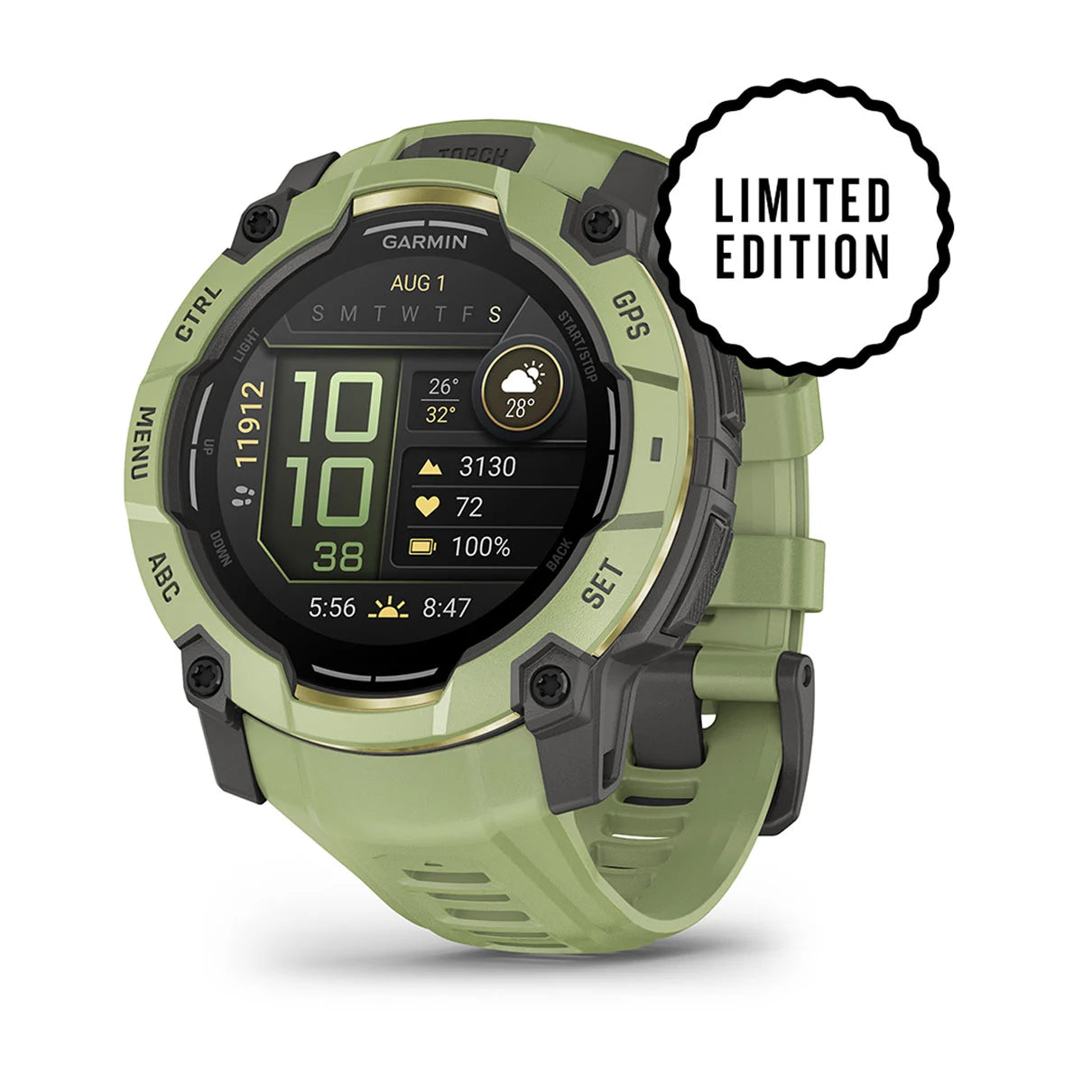 Garmin Instinct 3 – 50 mm AMOLED Fern Green with Fern Green Band