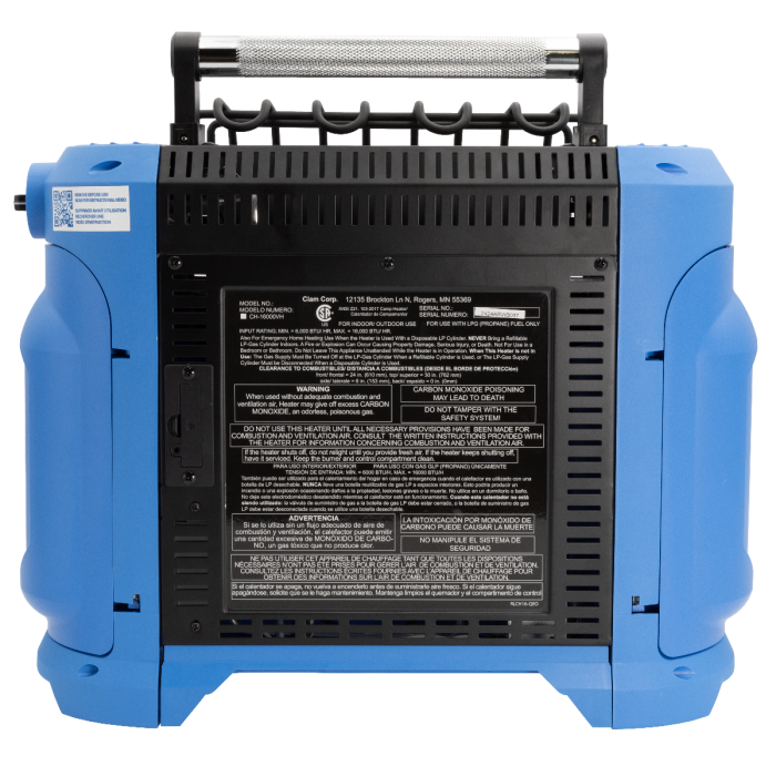 Clam CH-16000vh Heater - Canada/MA Version