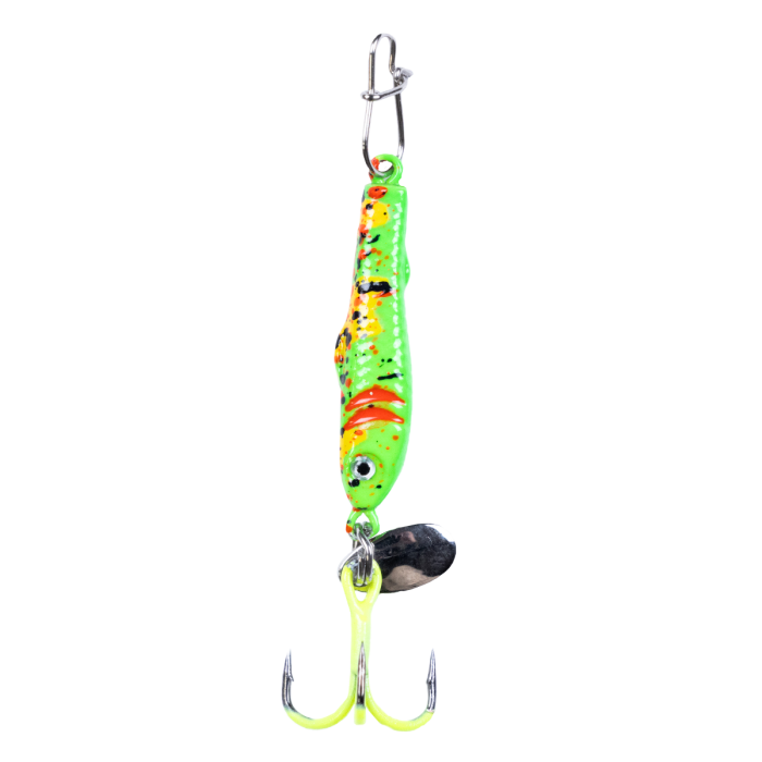 Clam Pinhead Pro Jigging Spoon - 1/8oz Size 10 Rainbow Glow For Panfish & Gamefish - View #11