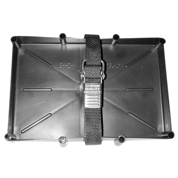T-H Marine Battery Holder Tray with Stainless Steel Buckle