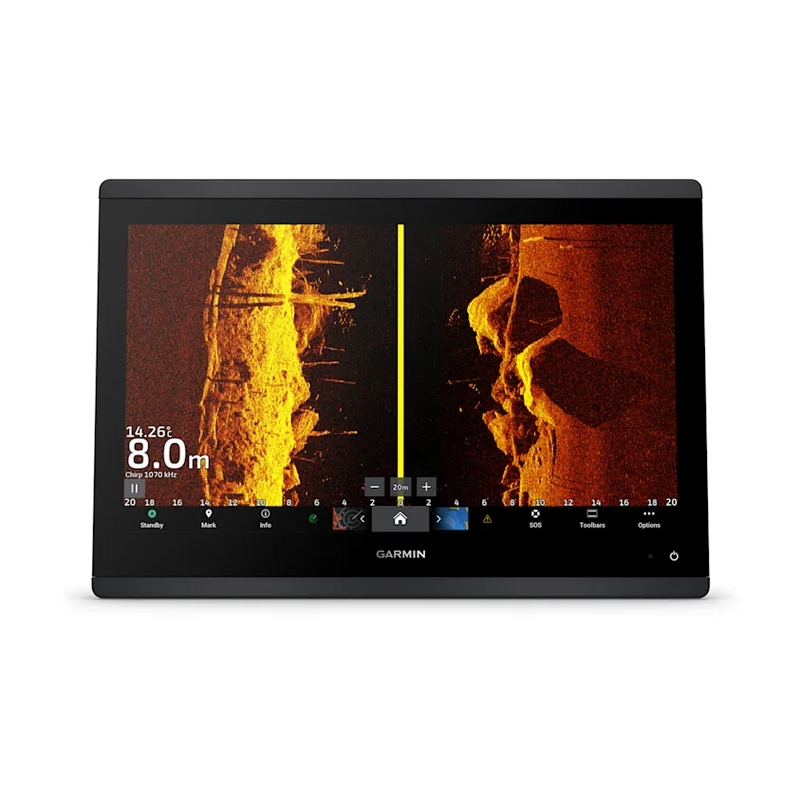 Garmin GPSMAP 1623xsv 16" SideVü, ClearVü et sondeur CHIRP traditionnel avec carte de base mondiale