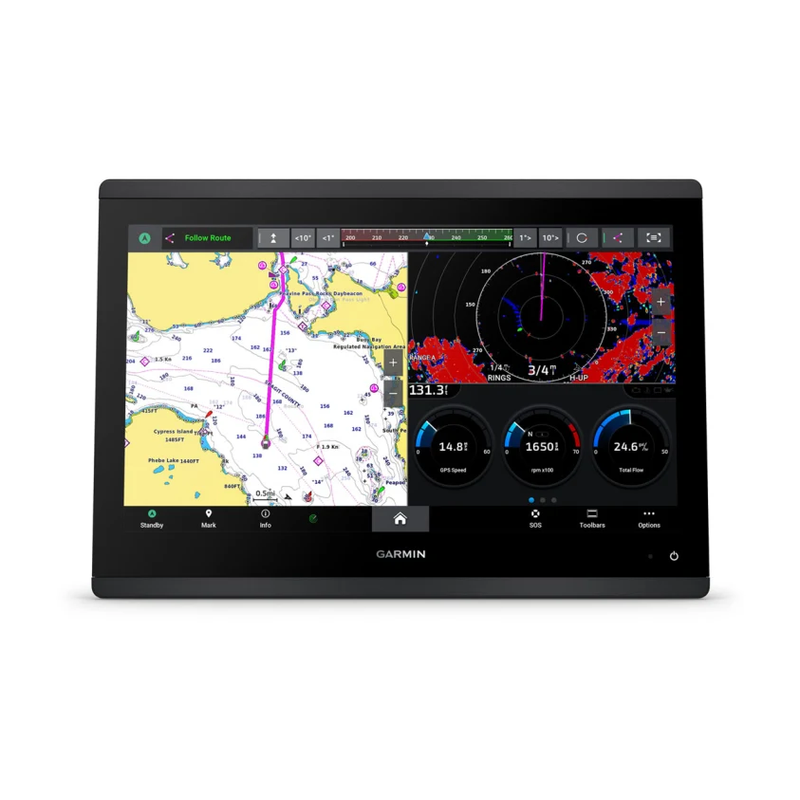 Garmin GPSMAP 1643 16" sans sondeur avec cartographie