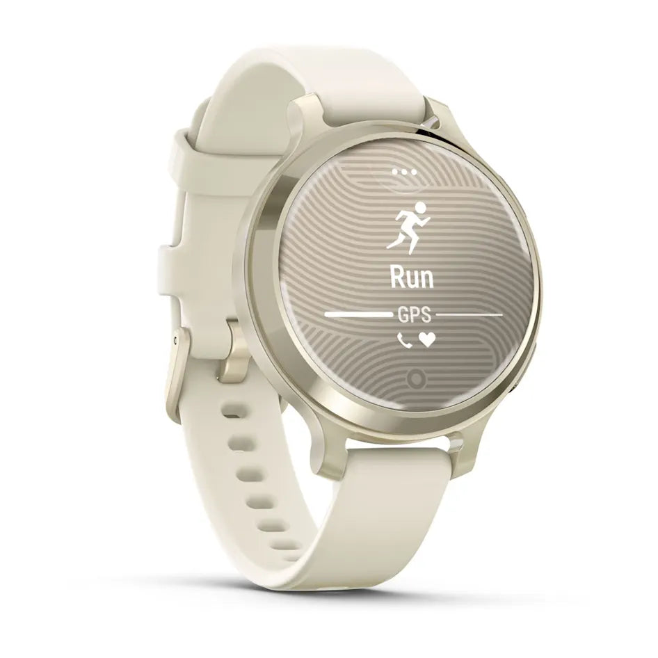 Montre intelligente Garmin Lily 2 Active Or lunaire avec bracelet en silicone Bone
