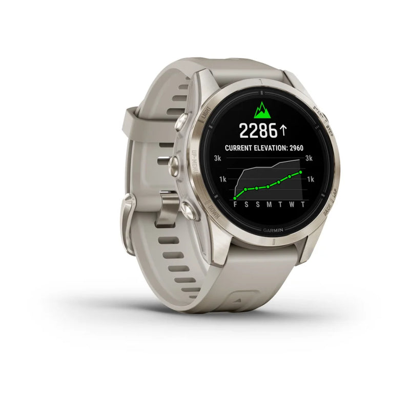 Garmin epix Pro (Gen 2) – Sapphire Edition Soft Gold with Light Sand Band 42 mm