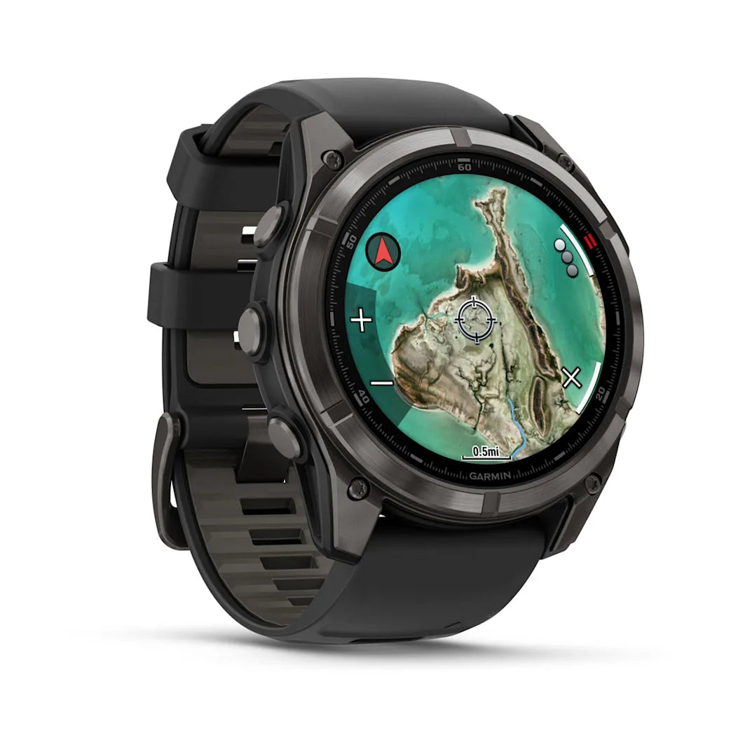 Garmin fēnix 8 Pro 51 mm MicroLED Sapphire Carbon Gray DLC Titanium with Black/Pebble Gray Silicone Band