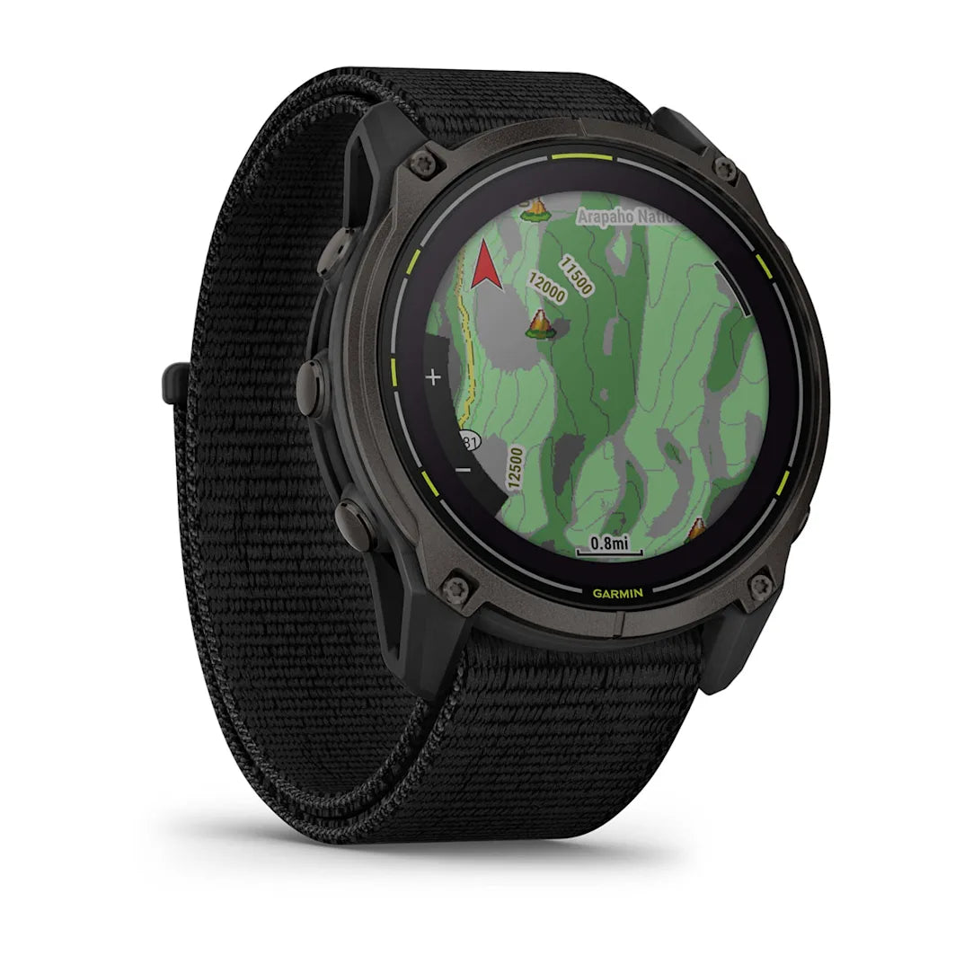 Garmin Enduro 3 Carbon Gray DLC Titanium with Black Ultrafit Nylon Strap