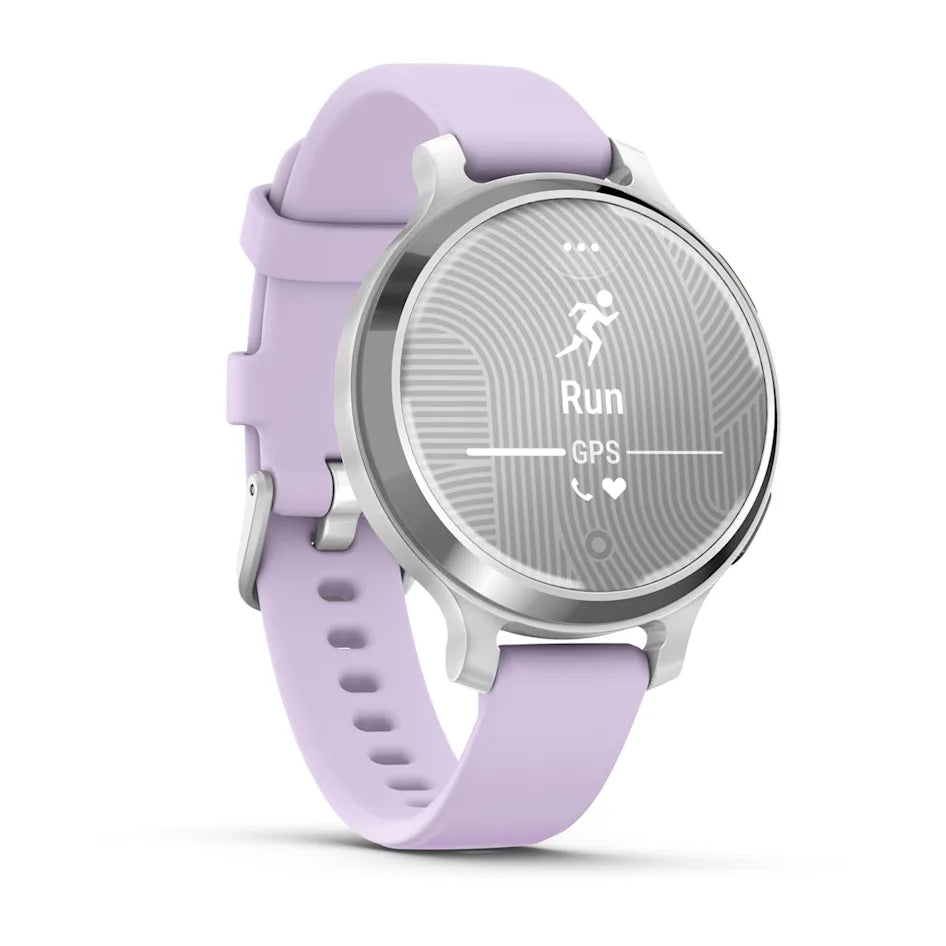 Garmin Lily 2 Active Silver with Purple Jasmine Silicone Band Smartwatch